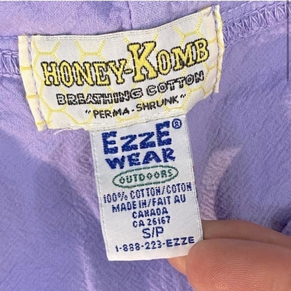 Vintage Honey-Komb EzzeWear Purple 1/4 Zip Top S - Picture 2 of 15